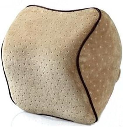[You can choose from three colors - stable fit to the low-rebound neck pad head rest soft velor fabric punching design / operation in the neck shoulder (beige thin brown (1))