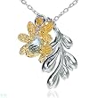 Necklace With 1.75ctw Genuine Topaz Beautifully Crafted in 14K/925 Gold plated Silver and 925 Sterling silver. Total item weight 10.1g Length 18in