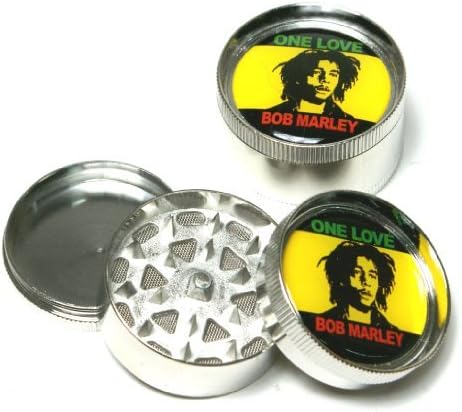 One Love Bob Marley 3part tobacco herb Grinder,