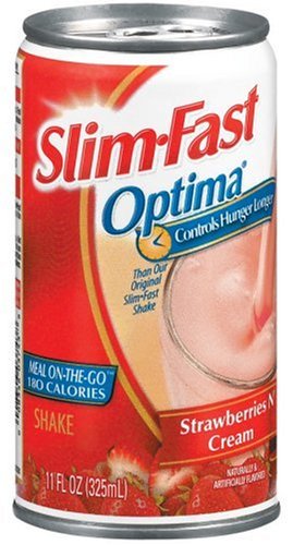 Slim-fast Optima Ready To Drink, Strawberries N' Cream, 11-Ounce Cans (Pack of 24)