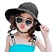 PT Fashions Summer Wide Brim Foldable Sun Hat Beach UPF 50+ Visor Cap Women Kids-Kblack