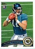 2011 Topps Football Card # 160 Blaine Gabbert RC - Jacksonville Jaguars (RC - Rookie Card) NFL Trading Card in a Protective Case!