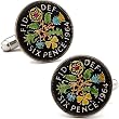 Hand Painted Authentic British Six Pence Coin Cufflinks