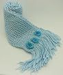 Handmade Lightweight Scarf in Soft Baby Acrylic Yarn - Flowers in the Sky (Knitted by Hand/One-of-a-kind) Handmade Lightweight Scarf in Soft Baby Acrylic Yarn - Flowers in the Sky (Knitted by Hand/One-of-a-kind)