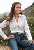 Chadwicks Shirred Poplin Shirt