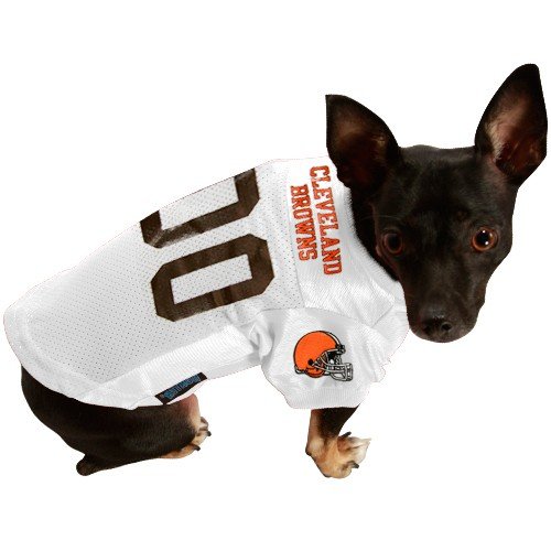 Cleveland Browns White Pet Jersey (Small)