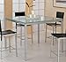 Modern Contemporary Frosted Glass Counter Height Dining Table
