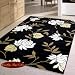 Large Modern Damask Black Beige Cream Rug 1.2 X1.7M