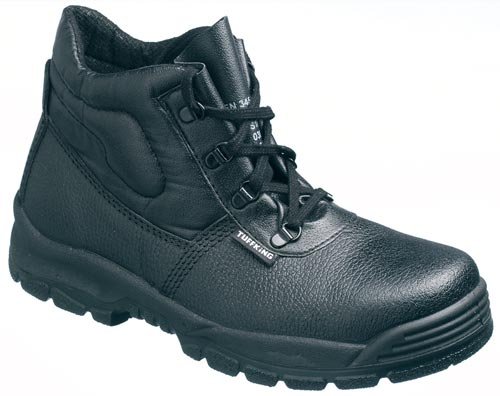 Black D Ring Chukka Safety Toe Cap Boot with Steel Midsole