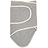 Miracle Blanket Swaddle, Grey with Yellow Trim
