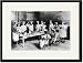 Black Framed/Matted Print 17x23, Women in Home Economics Class