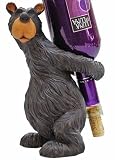 Willie Black Bear Wine Bottle Holder, 9-inch