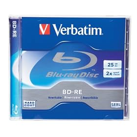 Verbatim 95358 25 GB 2X Blu-Ray BD-RE, Single Disc (Jewel Case)