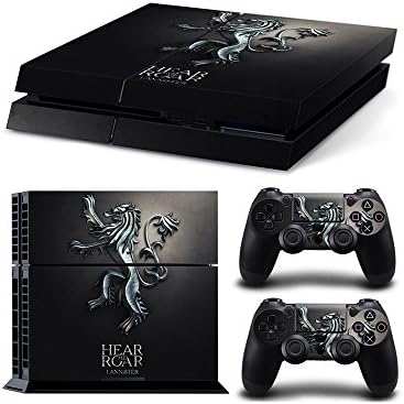 Sony PlayStation 4 Skin Decal Sticker Set - Game of Thrones: House Lanister (1 Console Sticker + 2 Controller Stickers)