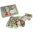 Cavallini Glitter Seasons' Greetings Die Cut Gift Tags in Keepsake Tin 36 count (6 designs)