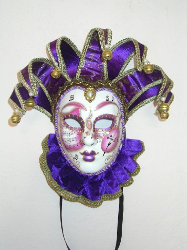 Venetian Wall Mask/ Purple with Music