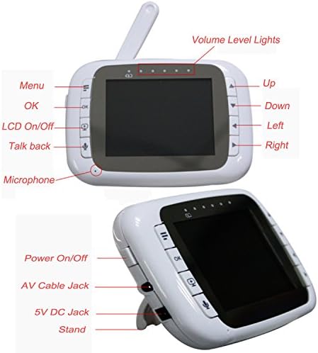 Video Baby Monitor - Pan/Tilt, Nightvision and Two-Way Audio with 3.5" LCD