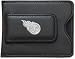 Sporting Goods : Tennessee Titans 3/4" Sterling Silver Fireball Logo on Black Leather Money Clip / Credit Card Holde