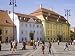 Colourfully Painted Houses and Buildings Surrounding the Main Old Town Square, Sibiu, Transylvania Art Photographic Poster Print by Gavin Hellier, 12x9
