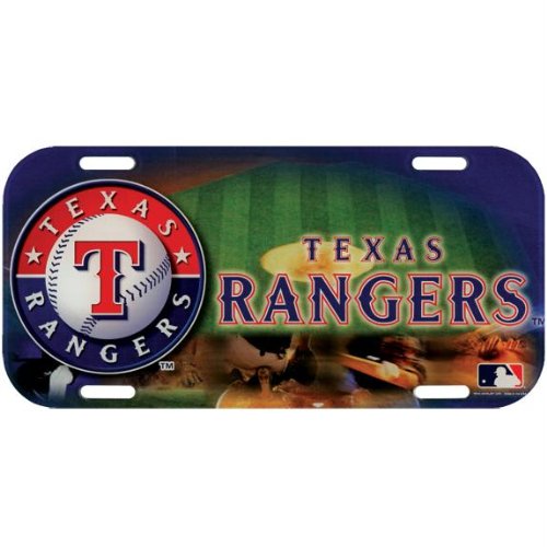 Texas Rangers - Field High Def License Plate MLB Pro Baseball