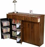 Review Spartak  / Spartak 2368 Double Media Cabinet with Top Storage Drawers - Walnut