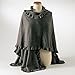 Ruffle Trim Knit Poncho-like Shawl Wrap. 44
