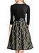 Miusol Women's Casual Floral Lace Contrast Bow 2/3 Sleeve Cocktail Evening Dress
