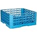 Carlisle RCB-314 OptiClean Coffee Bowl/Decanter Rack w/ 3 Open Extenders, Polypropylene, 20.88" Length, 20.88" Width, 8.72" Height, Blue (Case of 2)