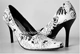 Pumps Comics White Black Retro Women