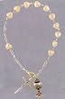 Bracelet with White Heart Shaped Beads - MADE IN ITALY