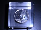 Uncirculated Bicentennial Kennedy Half-Dollar Lucite Paperweight