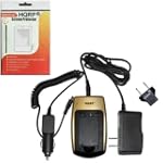 HQRP Charger for KODAK CRV3, KODAK CR-V3P, KODAK CR-V3, KODAK 1080142 Battery (incl. Car and Wall USA / Euro Plug Adapters) + LCD Protector