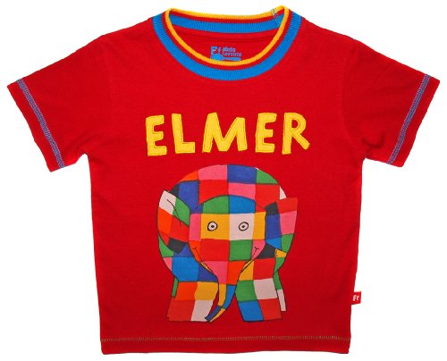 Childrens Toyshop  Toys : Elmer the Elephant Boys T-Shirt 12 to 18 Months Strawberry