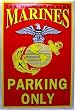 US Marines Parking Only Sign