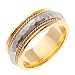 Handmade Wedding Band With Comfort Fit 14K White Gold Can Also Be Made In Platinum or Other Colors 18K And 24K Is Also Available 8.5mm