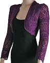 EyeCatchClothing - Lurex Lilly Glitz Ladies Crochet Knit Shrug