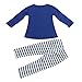 Elevin(TM)Toddler Girl Clothes Letter Print T-shirt Tops+Stripe Long Pants Outfit