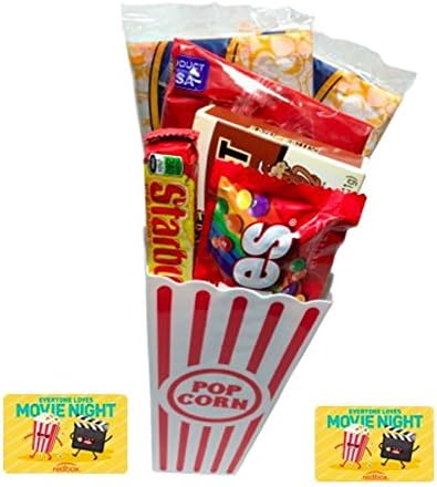 Fun Mike and Ike Flavors Movie Night Popcorn, Candy And Redbox Movie Gift Basket (Root Beer Float)