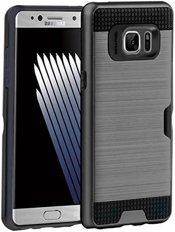 Galaxy Note 7 Case, Demacia[Card Slot] Dual Layer Hybrid Armor Rugged Plastic Hard Shell Flexible TPU Shock-Absorption Bumper Protective Wallet Case for Samsung Galaxy Note 7 (black)