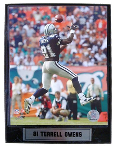 Encore Select 510-FBDAL21 Dallas Cowboys Terrell Owens No. 21 9X12 Photo Plaque.