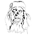 PIRATE SKULL 5-AIRBRUSH STENCIL-AIR BRUSH TEMPLATE-ART