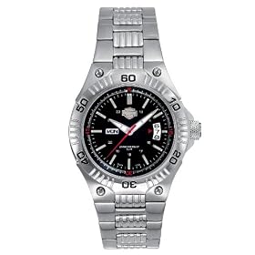 Buy Harley-Davidson� Mens Silver Stainless Steel Bracelet Watch by Bulova� 76C06 by Bulova