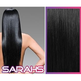 Jet Black (1). Full Head. Clip in Human Hair Extensions. High quality Remy Hair!. 120g Weight