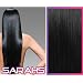 16 inch Jet Black (1). Full Head. Clip in Human Hair Extensions. High quality Remy Hair!. 120g Weight