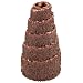 Merit Spiral Abrasive Roll, Full Taper, Aluminum Oxide, 3/16" Arbor, 1/8" Arbor, 1/2" Diameter x 1" Length, Grit 60 (Pack of 100)