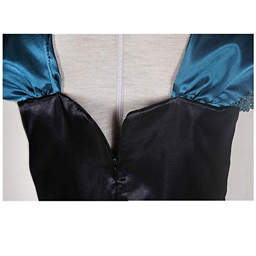 Imagen 8 de Frbelle® Vestido de Princesa con 3 Piezas de Peluca Tiara Diadema Varita Mágica Disfraz de Carnaval Cumpleaños Fiesta Cosplay Halloween para Niñas de 2 3 4 5 6 8 Años