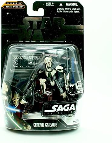2006 Ultimate Galactic Hunt Chase Piece GENERAL GRIEVOUS / BATTLE OF CORUSCANT Star Wars Return of the Jedi The Saga Collection 2006 Action Figure & Exclusive Display Base & Hologram Figure
