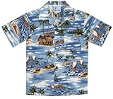 Polynesian Island Boys Hawaiian Aloha Cotton Shirt