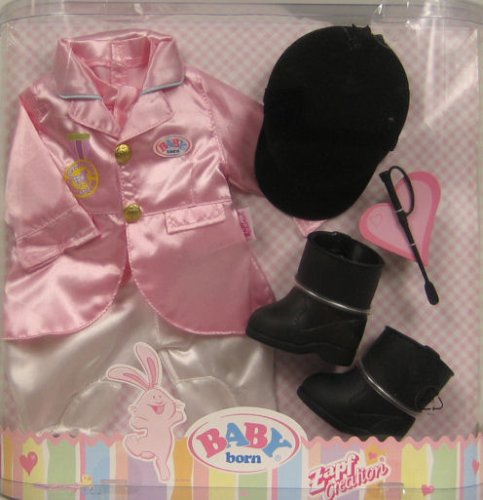 Childrens Toyshop  Toys : Zapf Creation Baby Born Horse Riding Deluxe Set (Black Hat)