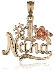 Duragold 14k Yellow and Rose Gold "#1 Nana" Pendant